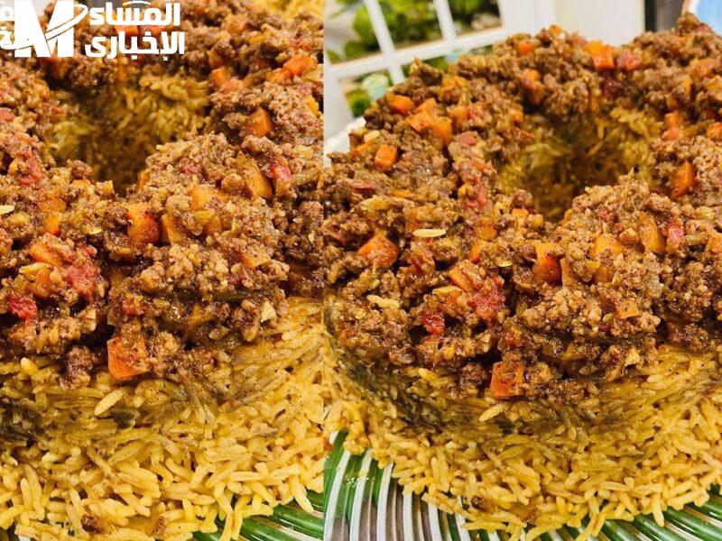 الرز سخن.. أرز الحشوة الحار باللحمة المفرومة والمكسرات سخونة وطعم