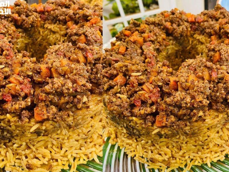 التوابل غطت الأرز.. أرز الحشوة الحار باللحمة المفرومة والمكسرات طعم ناري جربيه