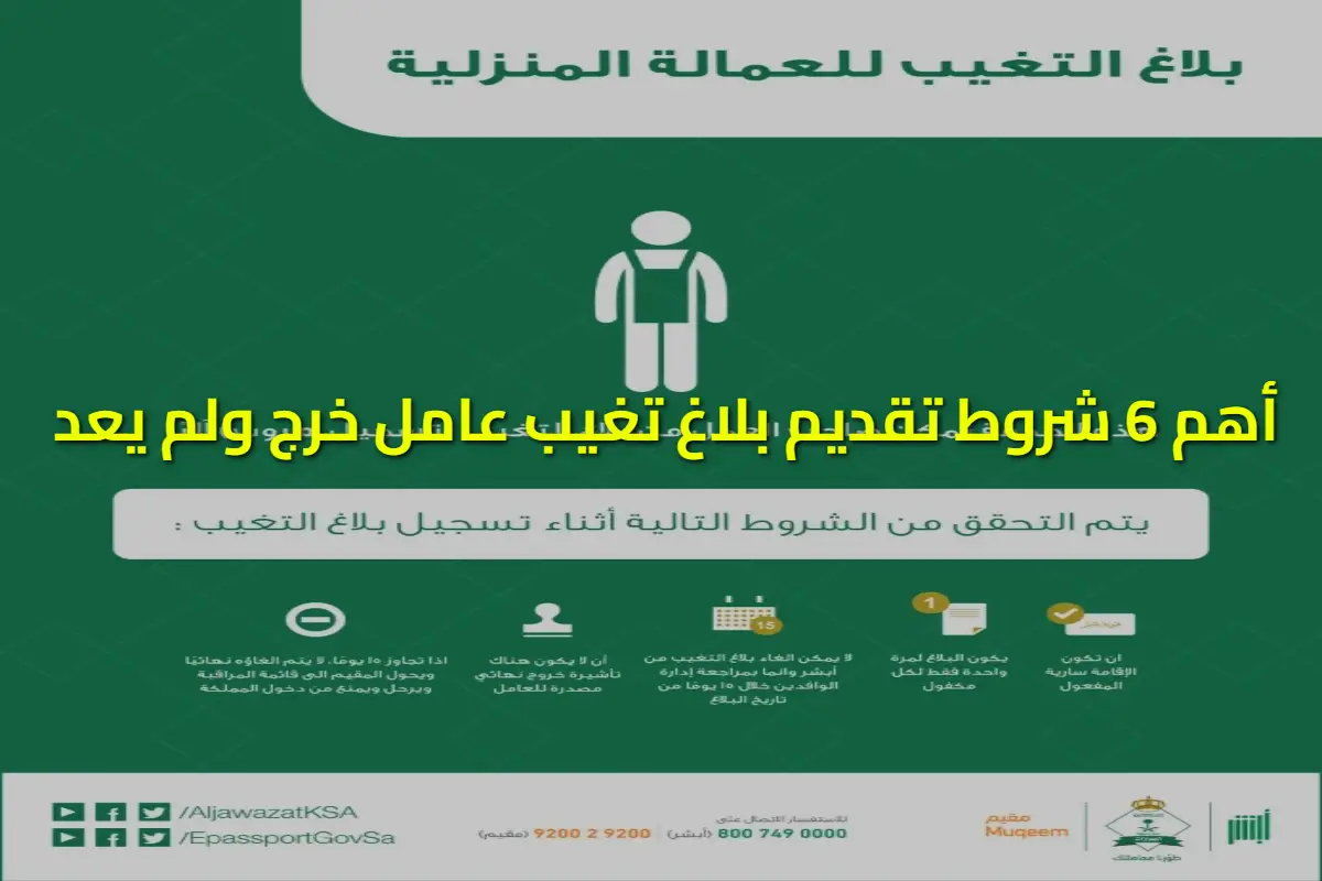 خطوات تقديم بلاغ تغيب عن العمل للعاملين خارج السعودية