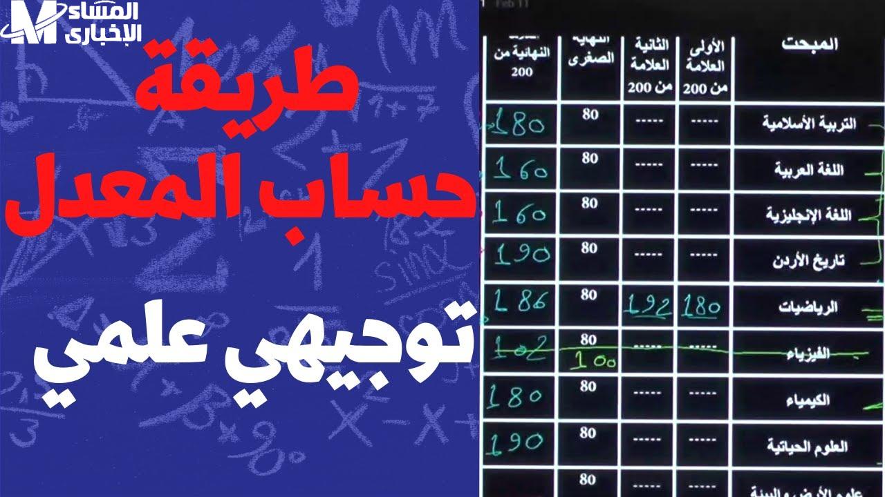 حساب معدل التوجيهي