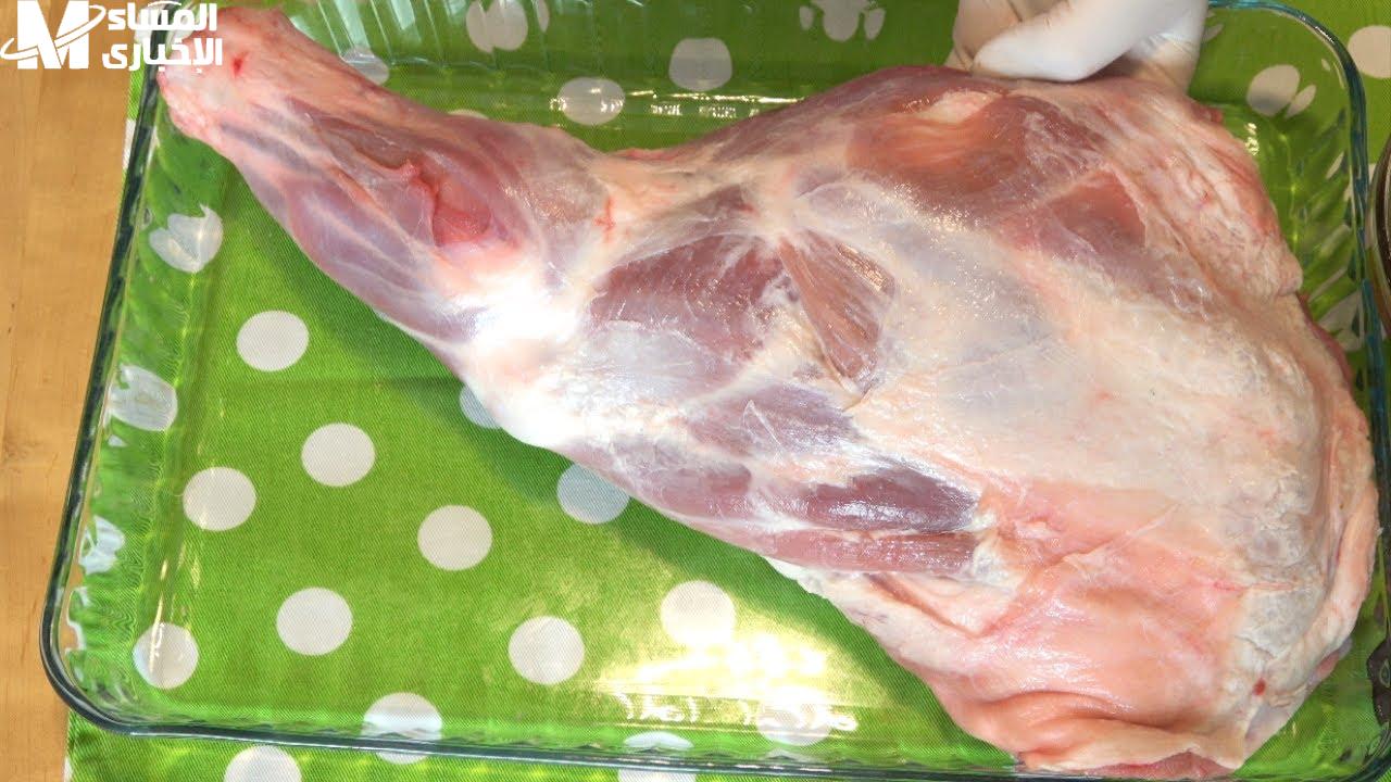 عمل لحم خروف مشوي بالفرن