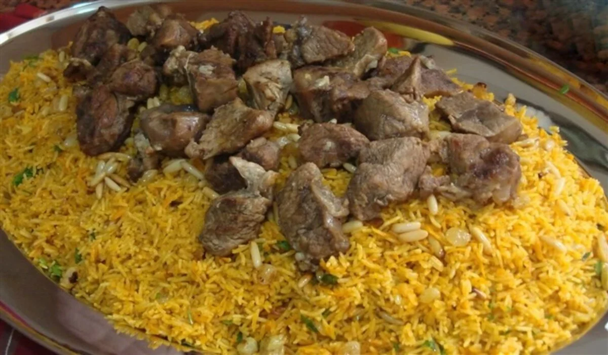 كبسة اللحم بالأرز البسمتي