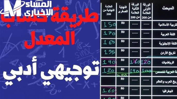 حساب معدل التوجيهي