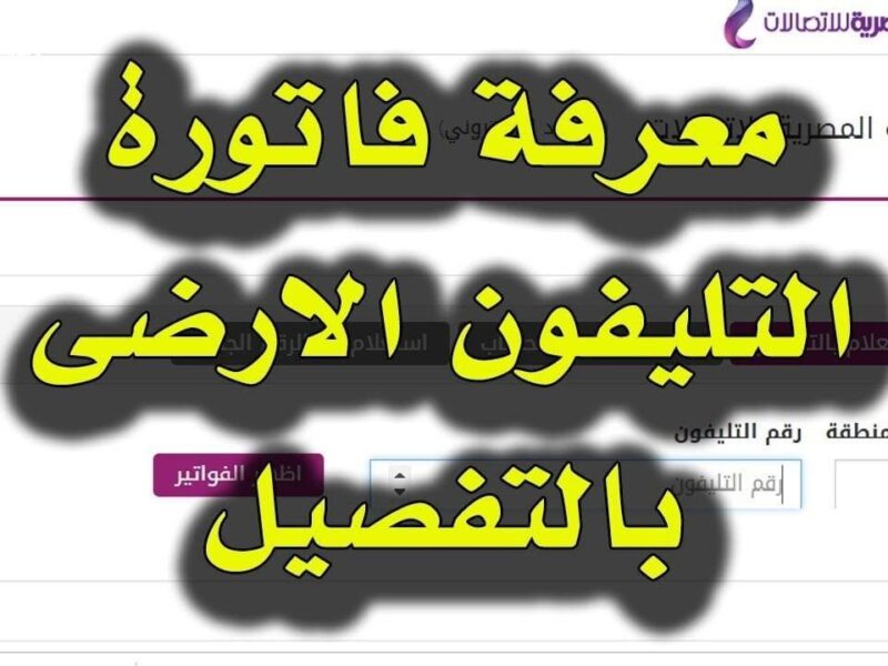 مشوار الفاتورة انتهى…اعرف قيمة فاتورة الأرضي اليوم بخطوات بسيطة أونلاين