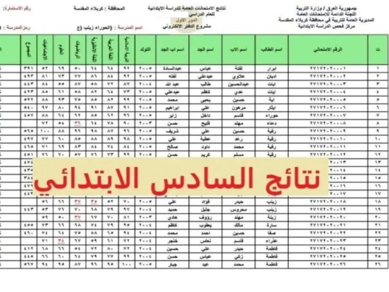 اضغط فورًا وشوف التفاصيل.. رابط تقديم اعتراضات على نتائج السادس الابتدائي العراق 2025 قبل ما الوقت يفوتك